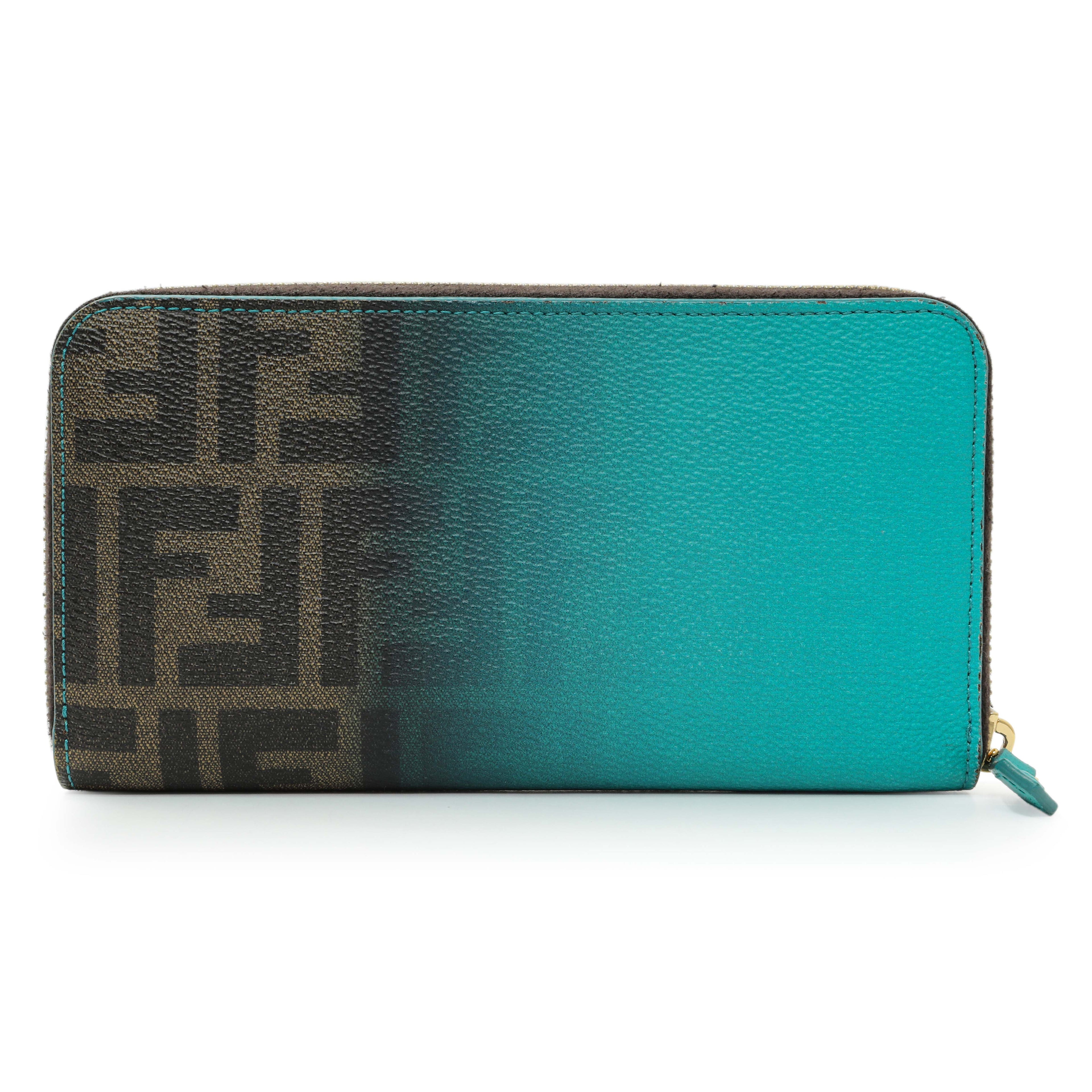 Fendi Zucca Zip Around Wallet