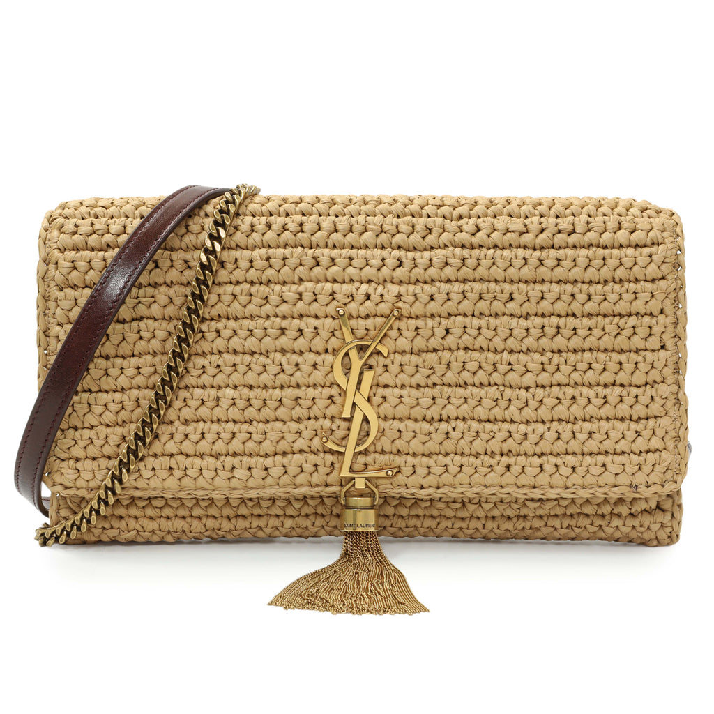 Saint Laurent Raffia Monogram Tassel Kate 99