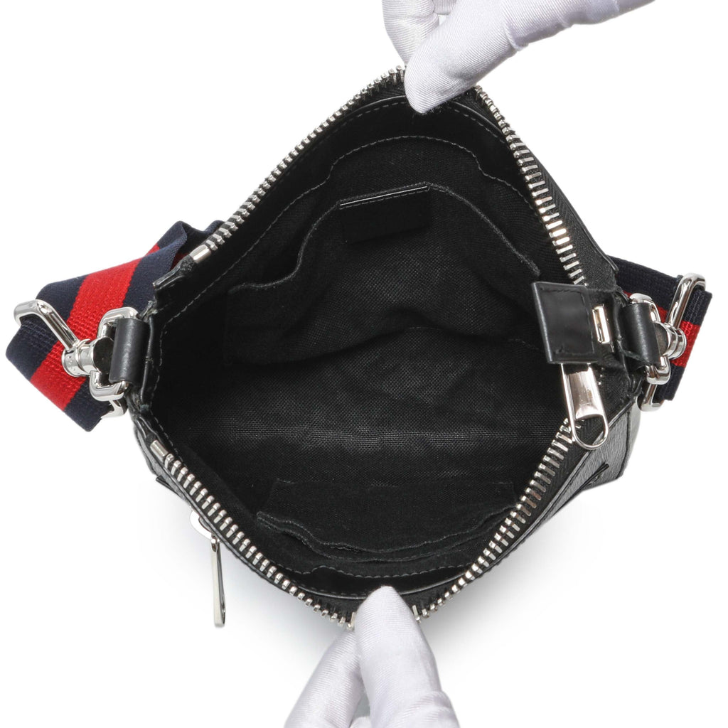 Gucci GG Supreme Monogram Web Small Flat Messenger Bag