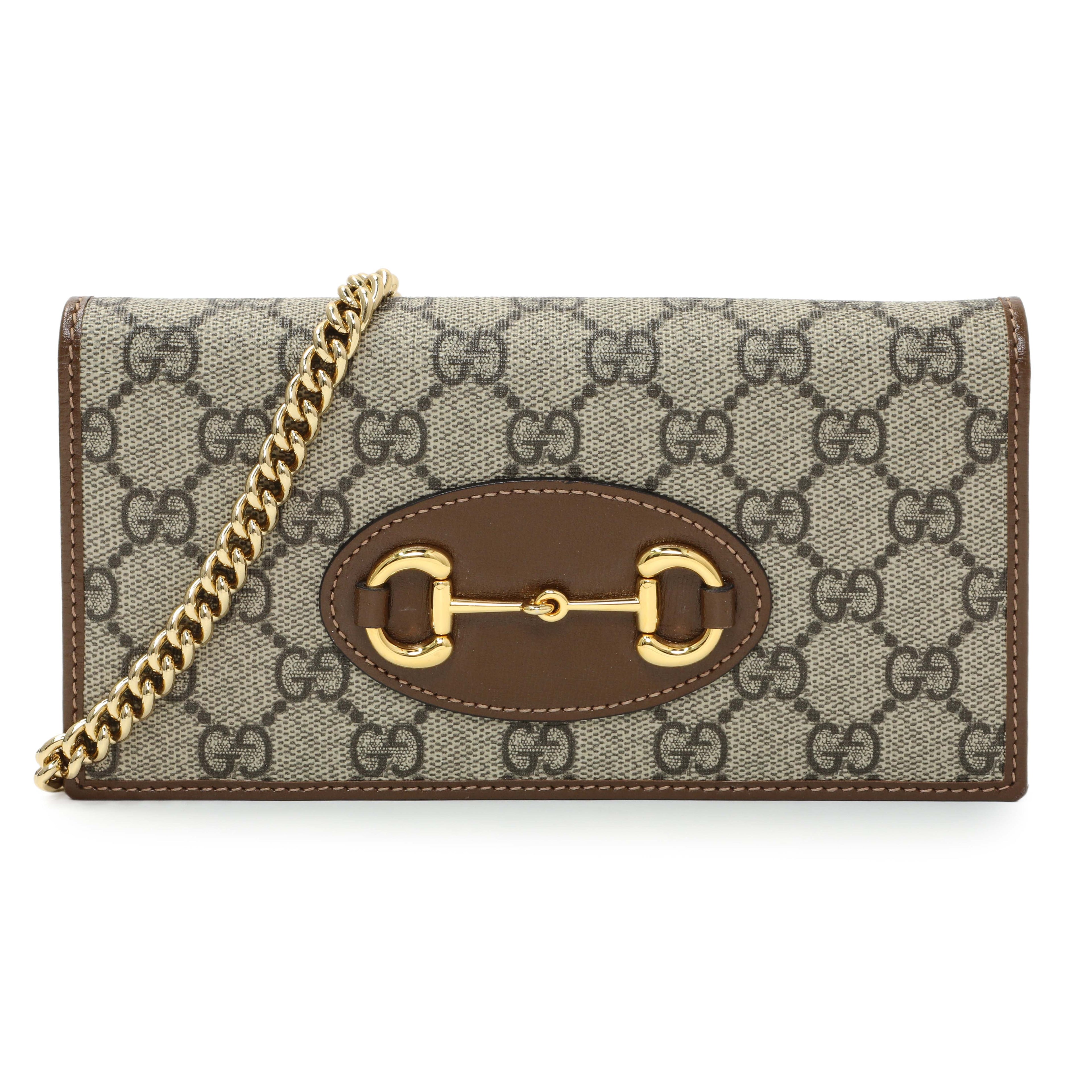 Gucci Monogram 1955 Horsebit Wallet on Chain
