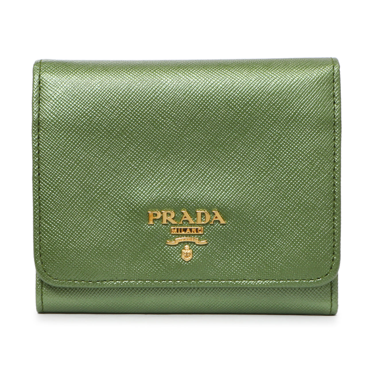 Prada Saffiano Tri-Fold Compact Wallet