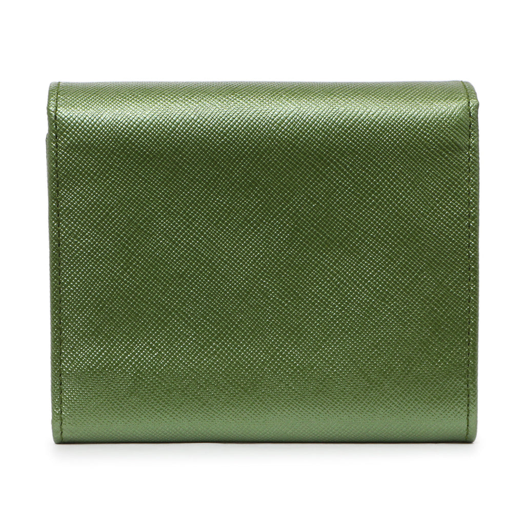 Prada Saffiano Tri-Fold Compact Wallet