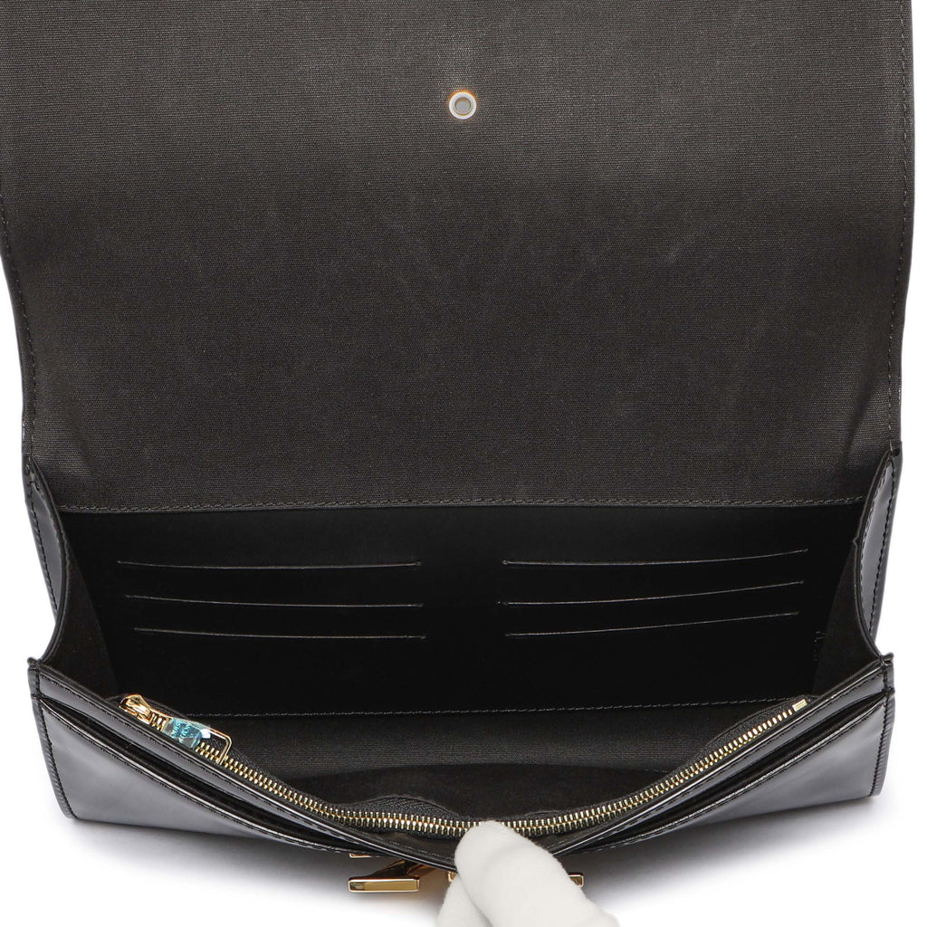 Louis Vuitton Black Patent Louise Clutch