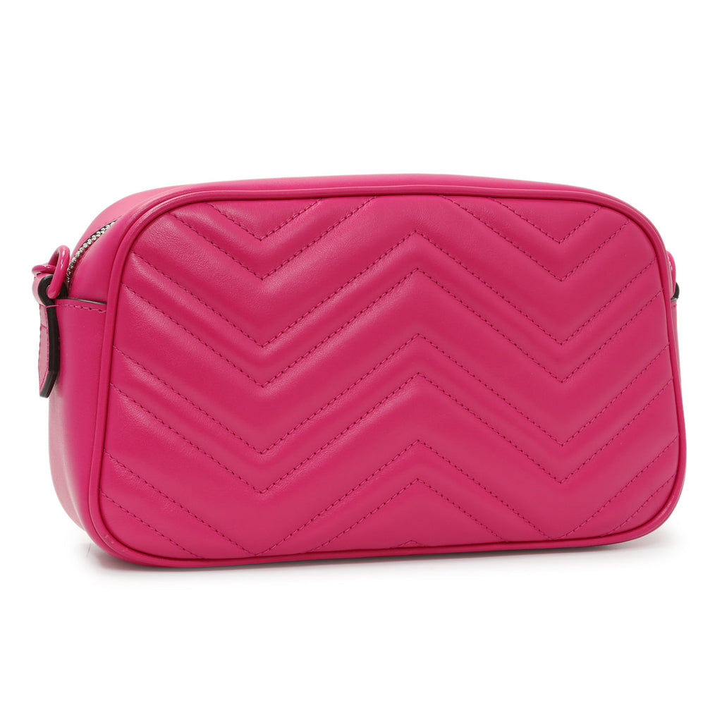 Gucci Fuxia Calfskin Marmont Chain Bag