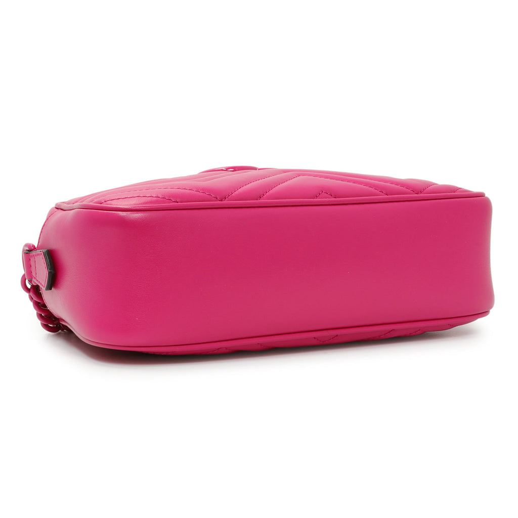 Gucci Fuxia Calfskin Marmont Chain Bag