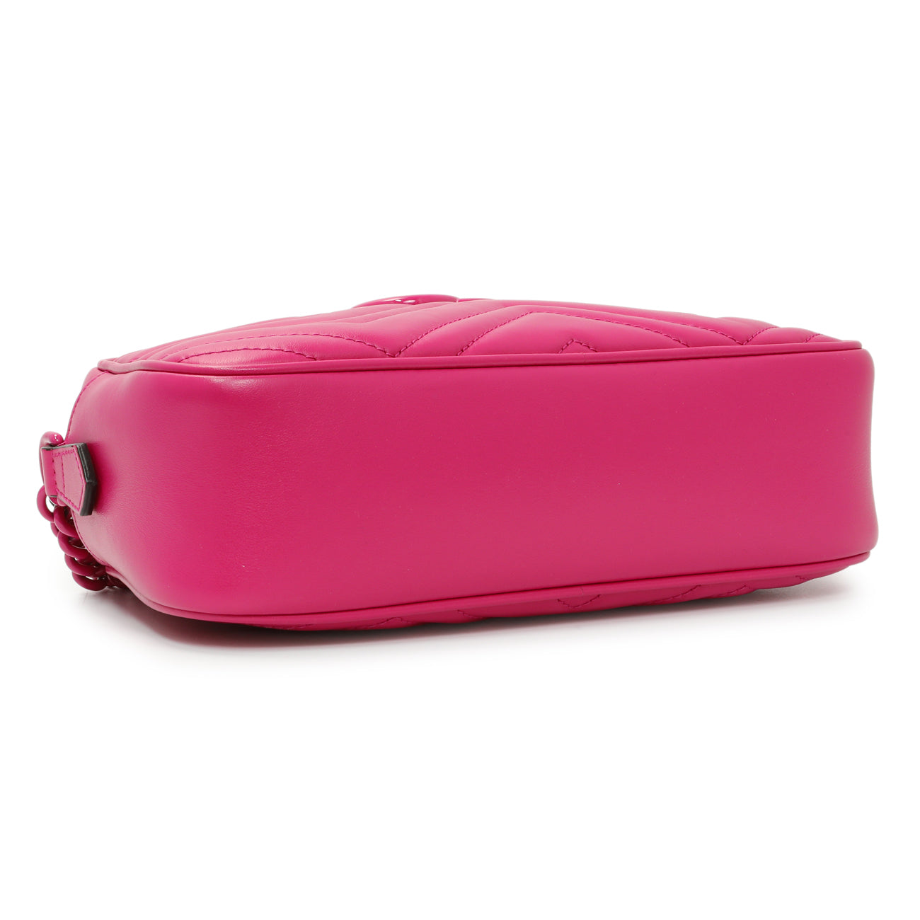 Gucci Fuxia Calfskin Marmont Chain Bag