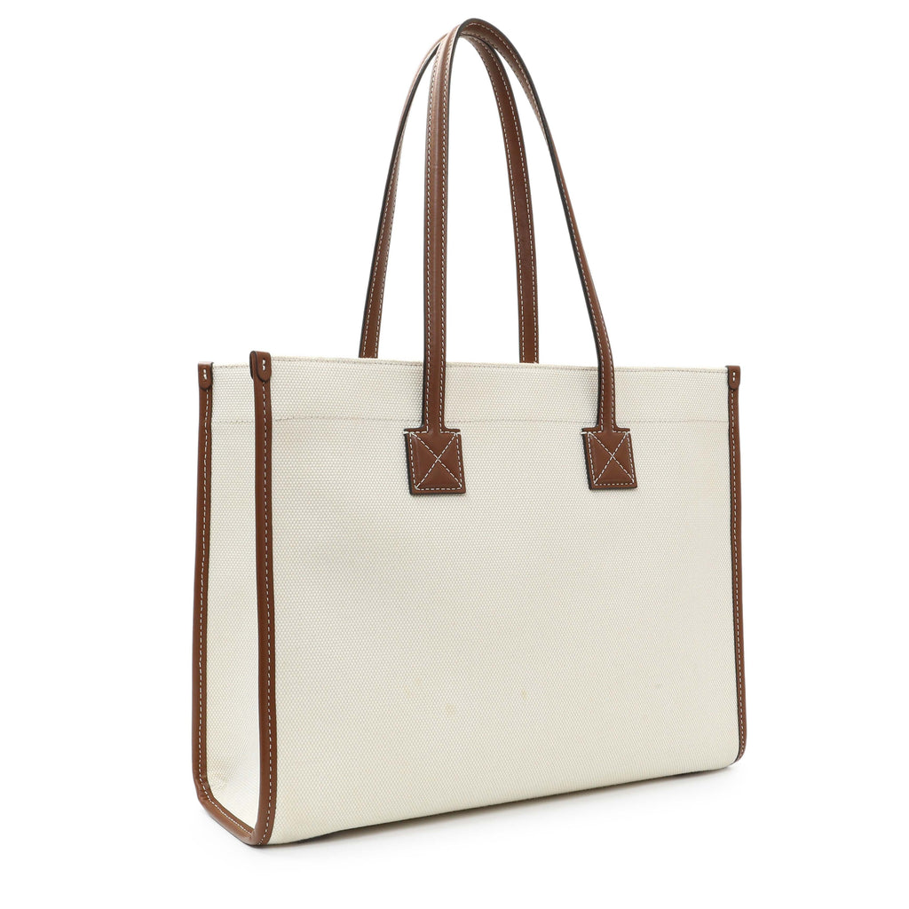 Burberry Canvas Smooth Calfskin Freya Tote