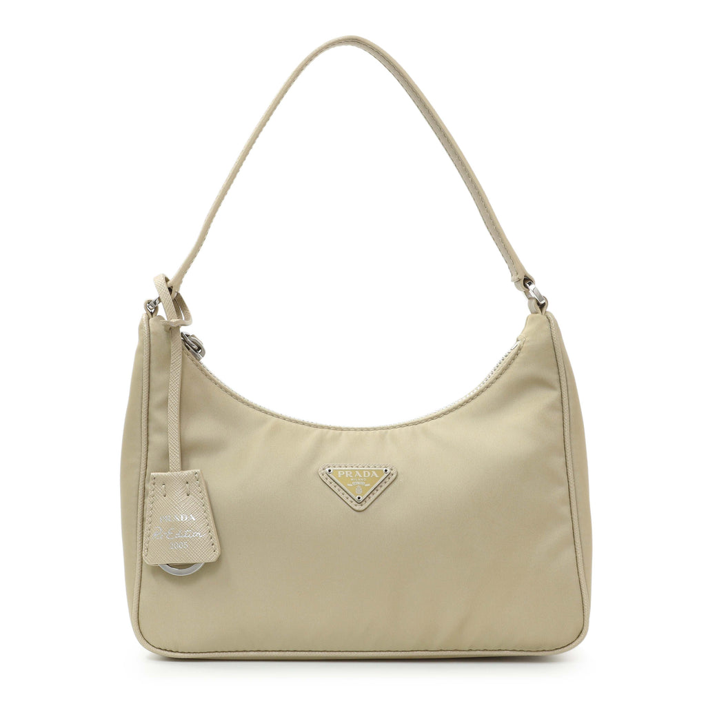 Prada Beige Re-Nylon Saffiano Mini Re-Edition 2005