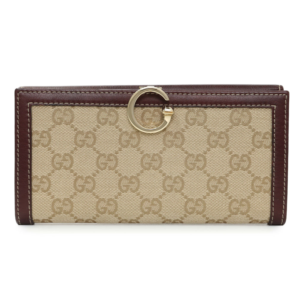 Gucci Monogram Continental Long Flap Wallet