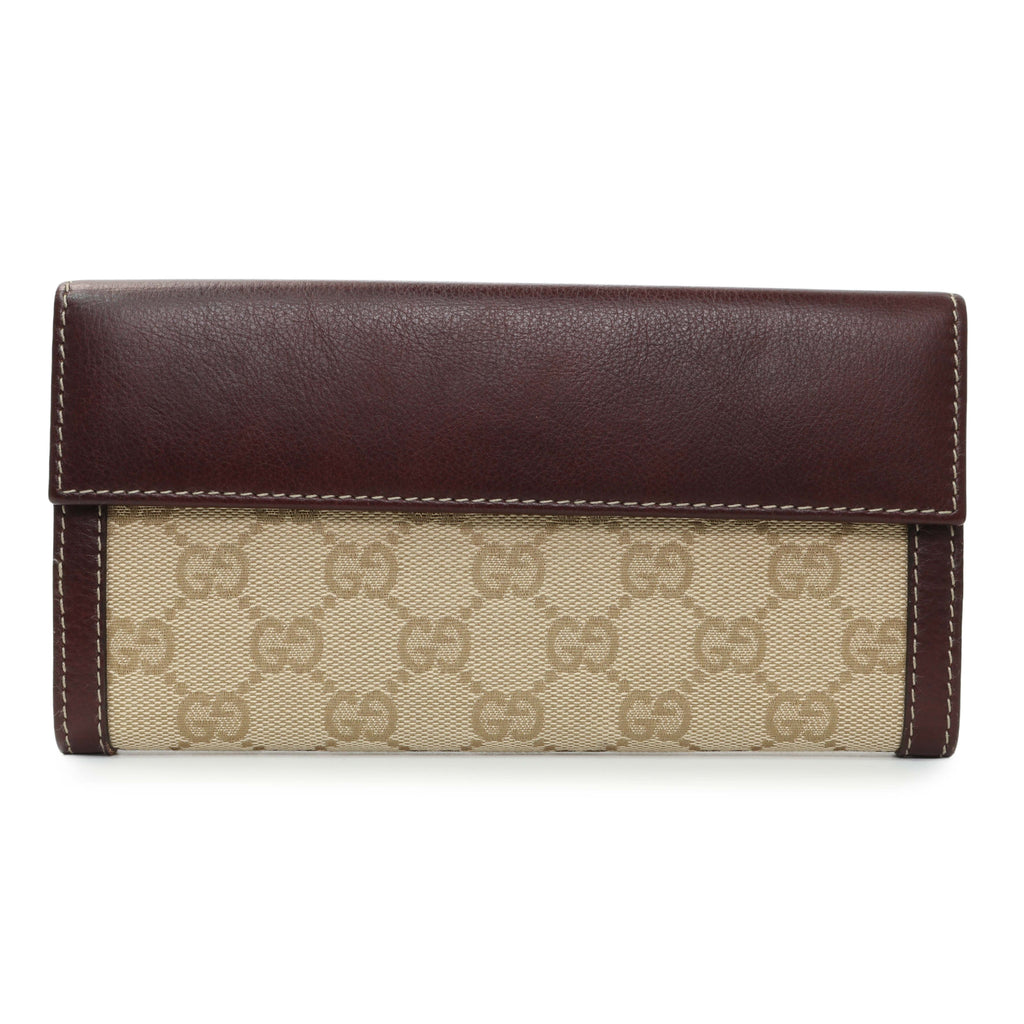 Gucci Monogram Continental Long Flap Wallet