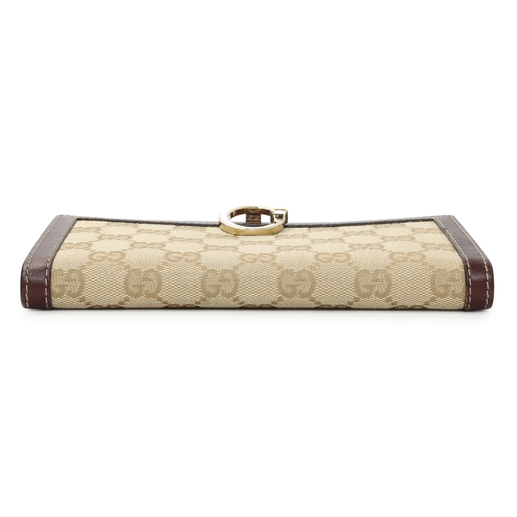 Gucci Monogram Continental Long Flap Wallet