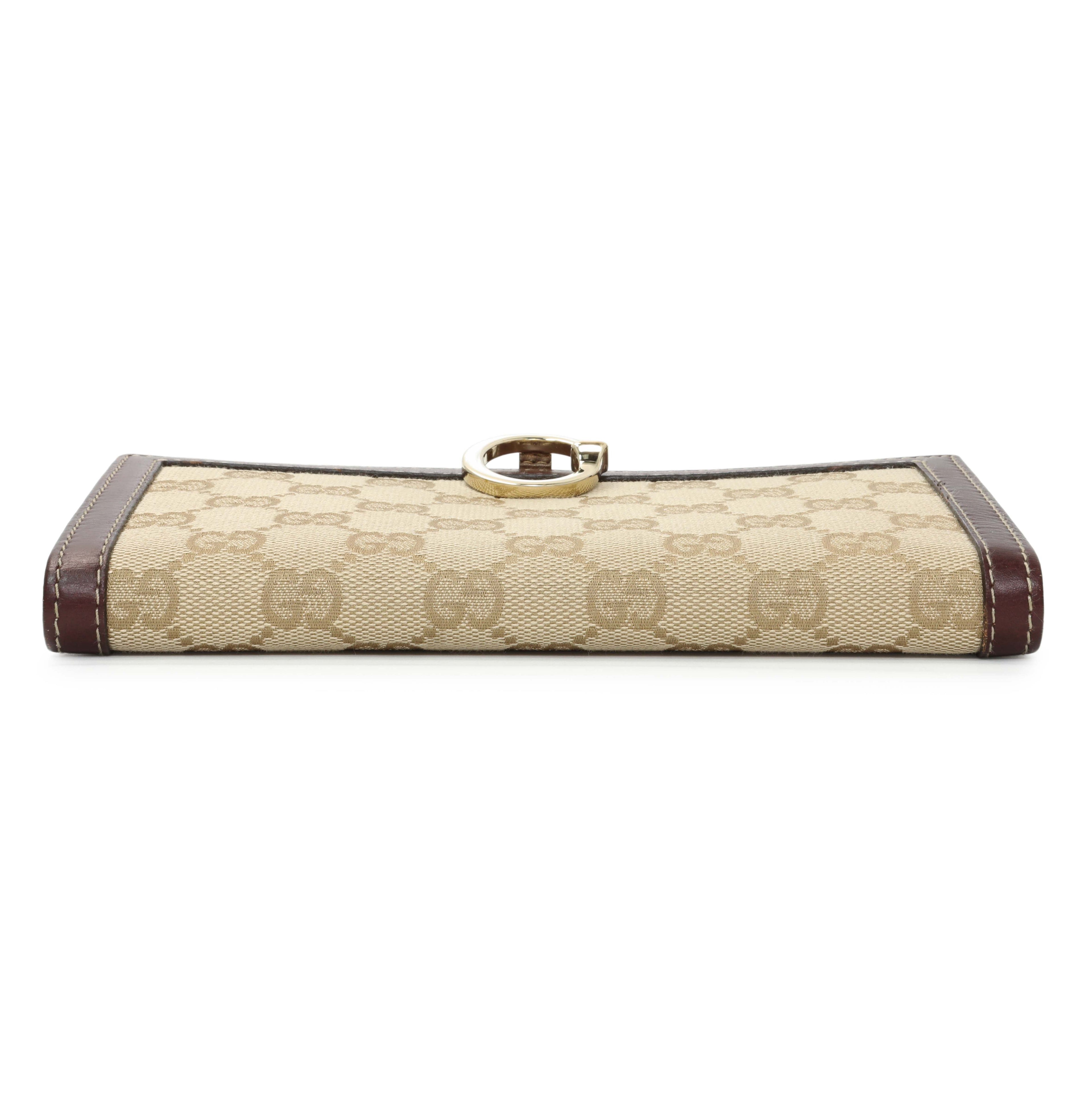Gucci Monogram Continental Long Flap Wallet