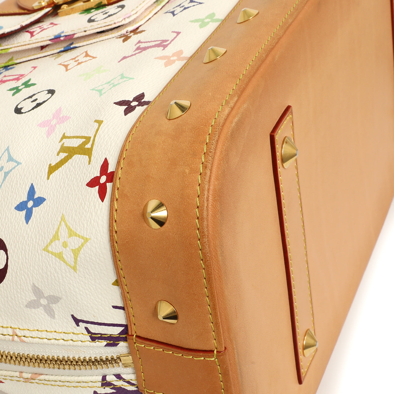 Louis Vuitton White Multicolor Monogram Alma GM