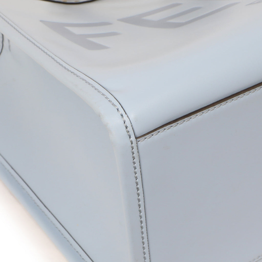 Fendi Azzurro Baby Vitello King Plexiglass Medium Sunshine Shopper Tote