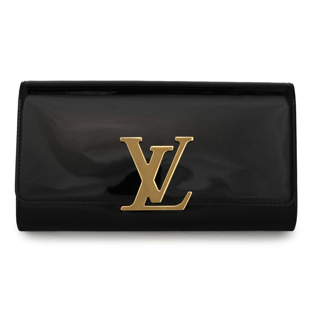 Louis Vuitton Black Patent Louise Clutch