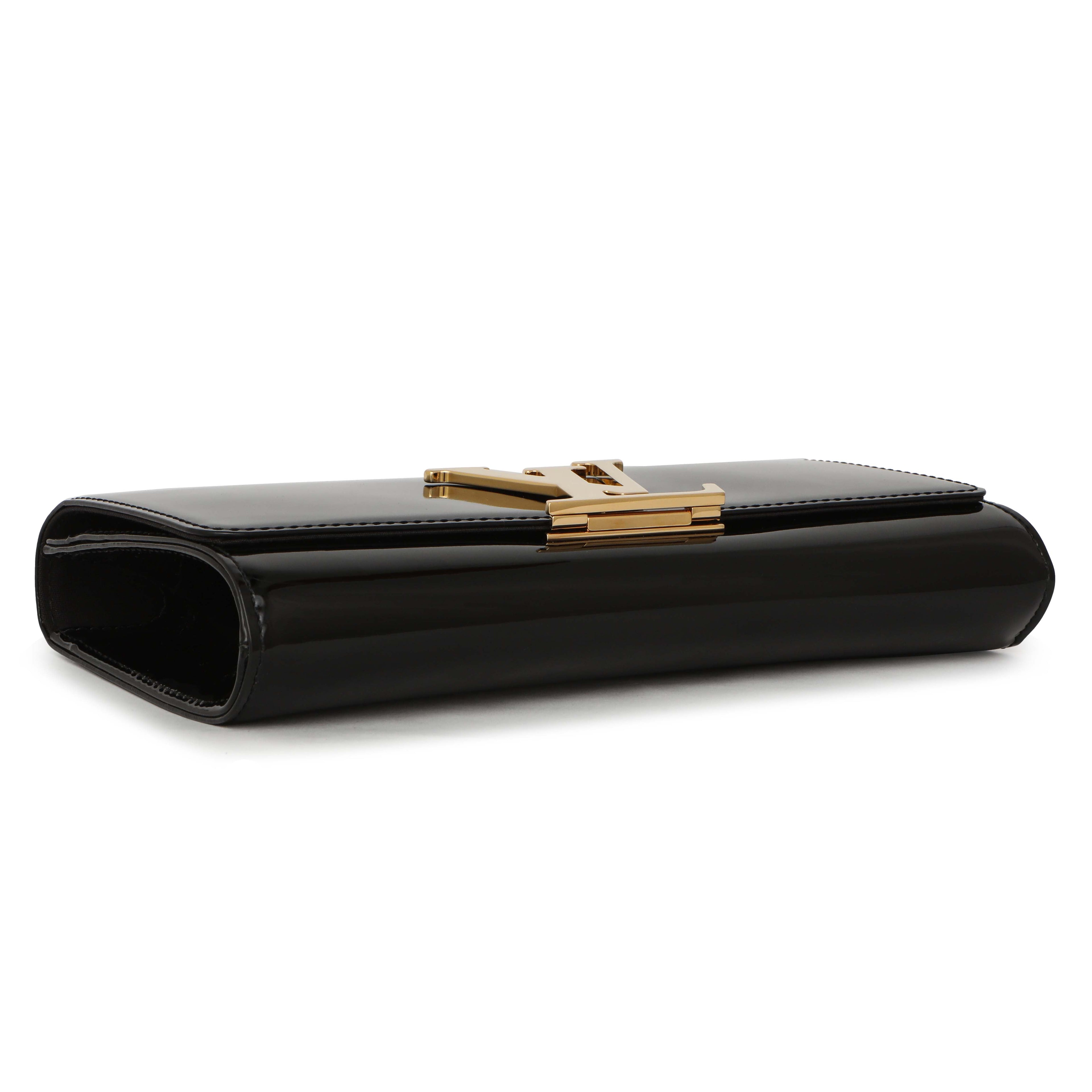 Louis Vuitton Black Patent Louise Clutch
