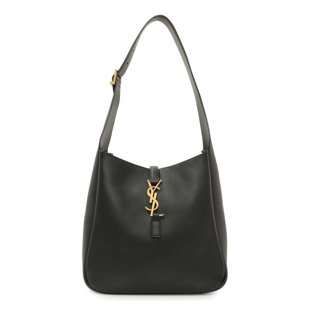 Saint Laurent Black Smooth Calfskin Small Le 5 A 7 Soft Hobo