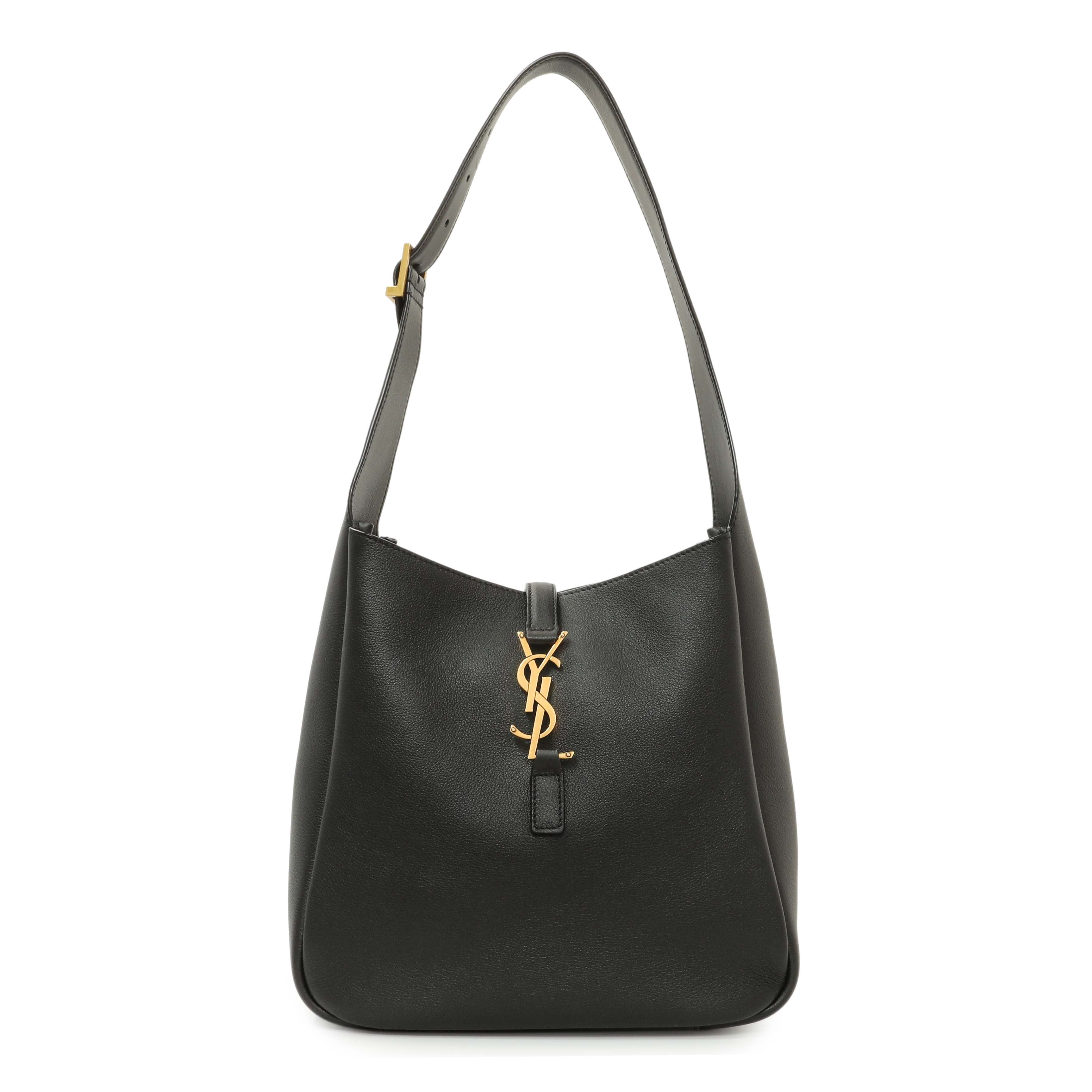 Saint Laurent Black Smooth Calfskin Small Le 5 A 7 Soft Hobo