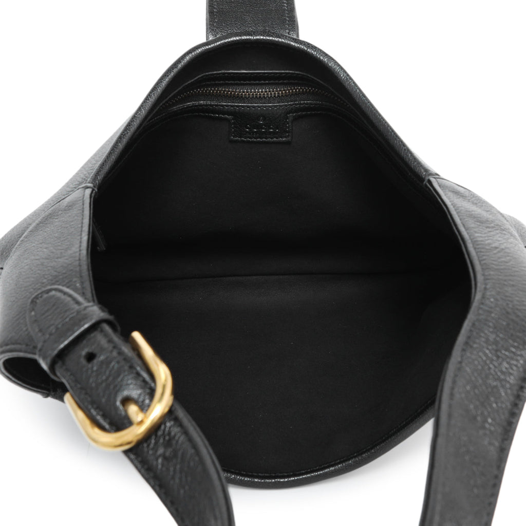 Gucci Black Goatskin Medium Aphrodite Shoulder Bag