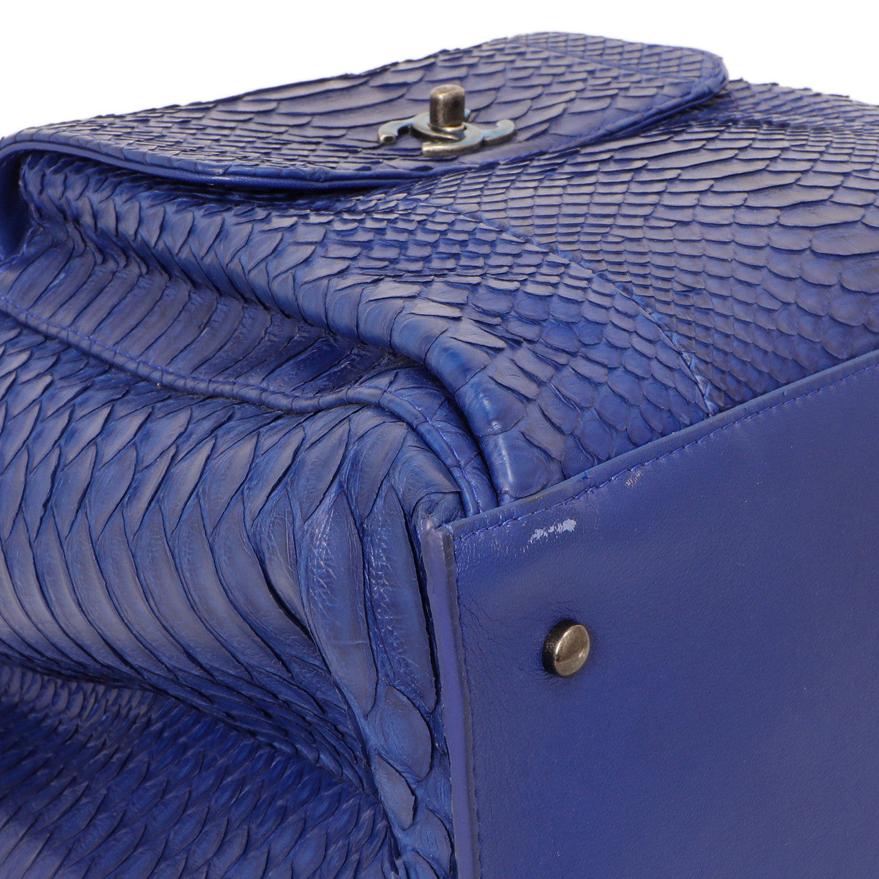 Chanel Blue Python Urban Luxury Drawstring Backpack