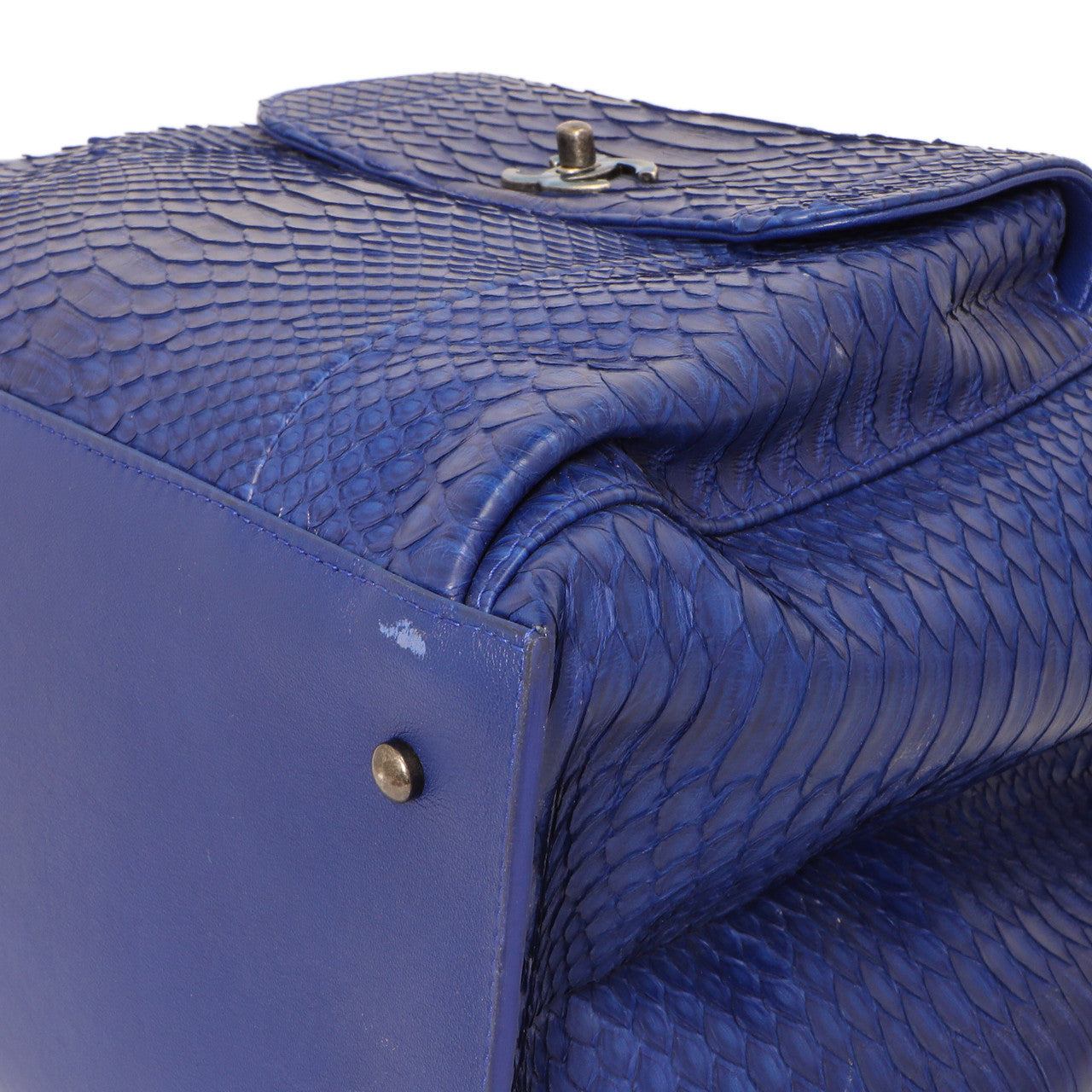 Chanel Blue Python Urban Luxury Drawstring Backpack