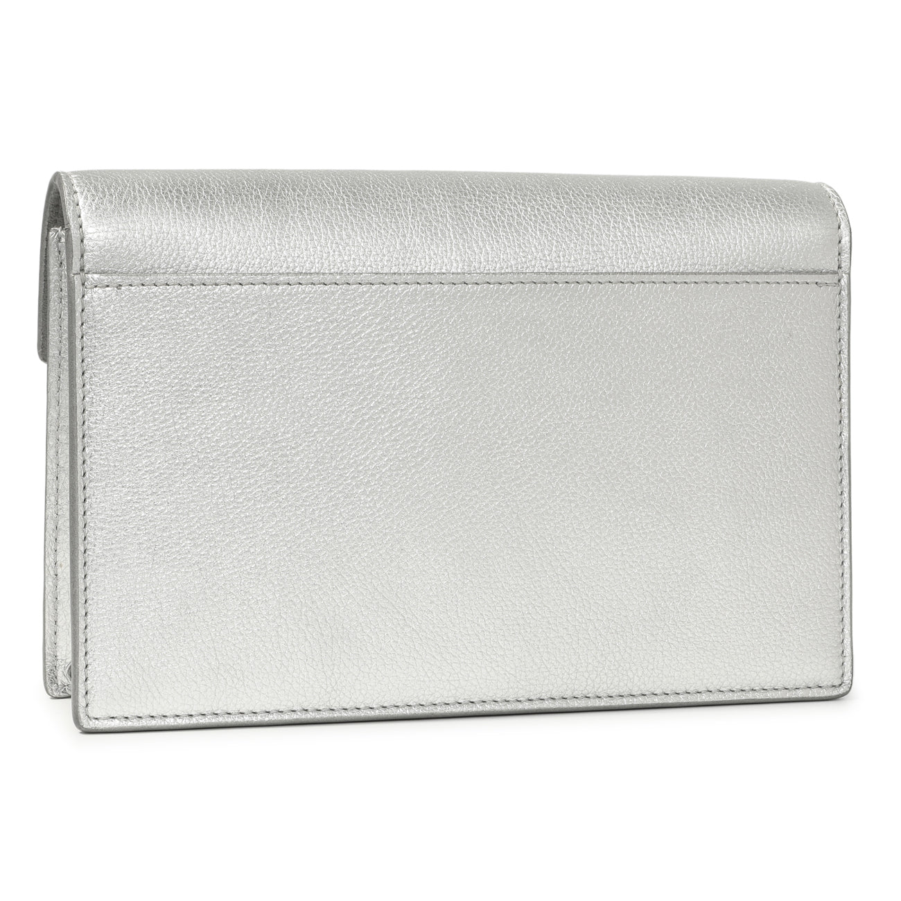 Louis Vuitton Silver Soft Calfskin Mylockme Chain Pochette