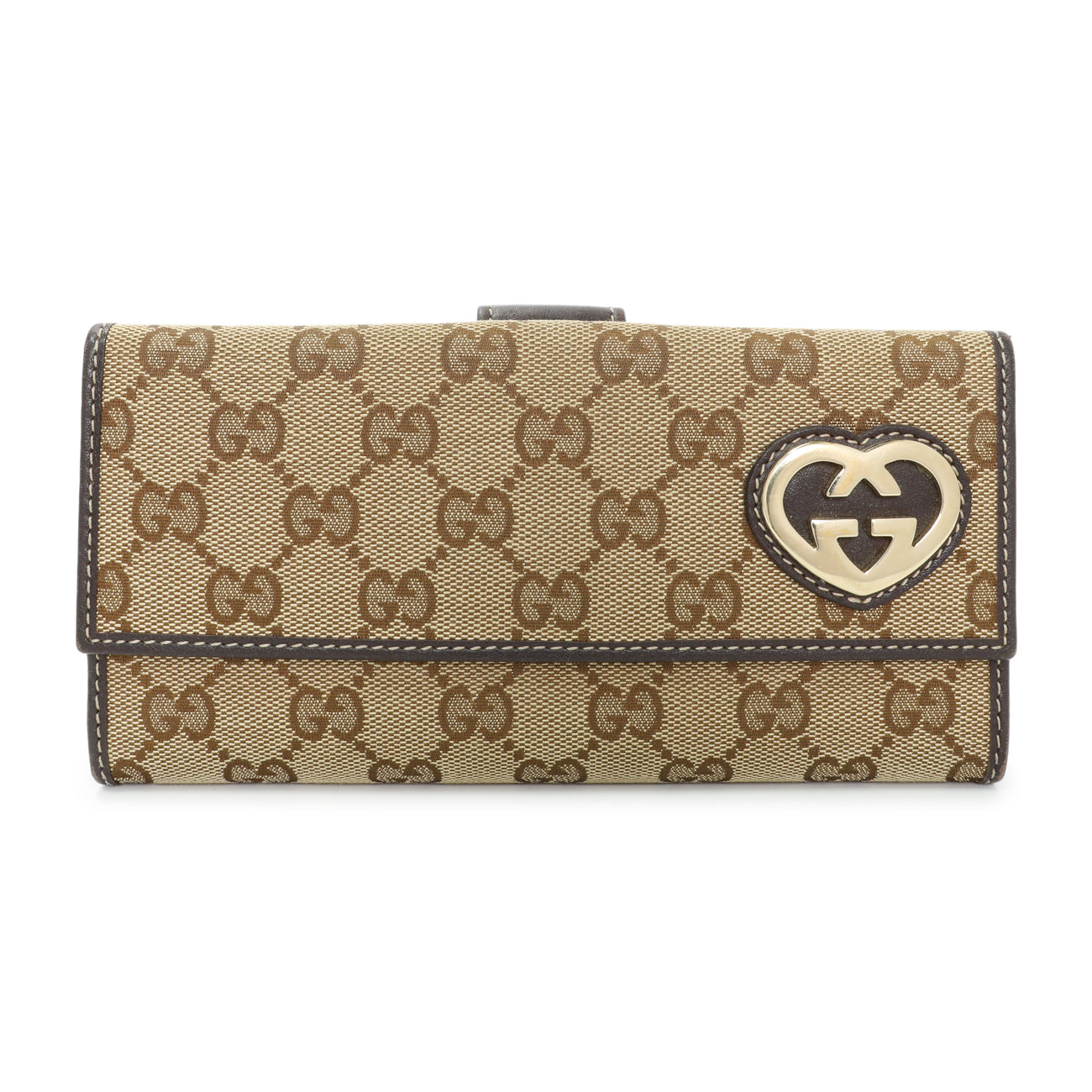 Gucci Monogram Lovely Heart Continental Wallet