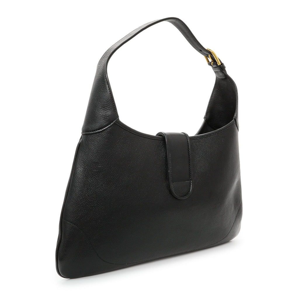 Gucci Black Goatskin Medium Aphrodite Shoulder Bag