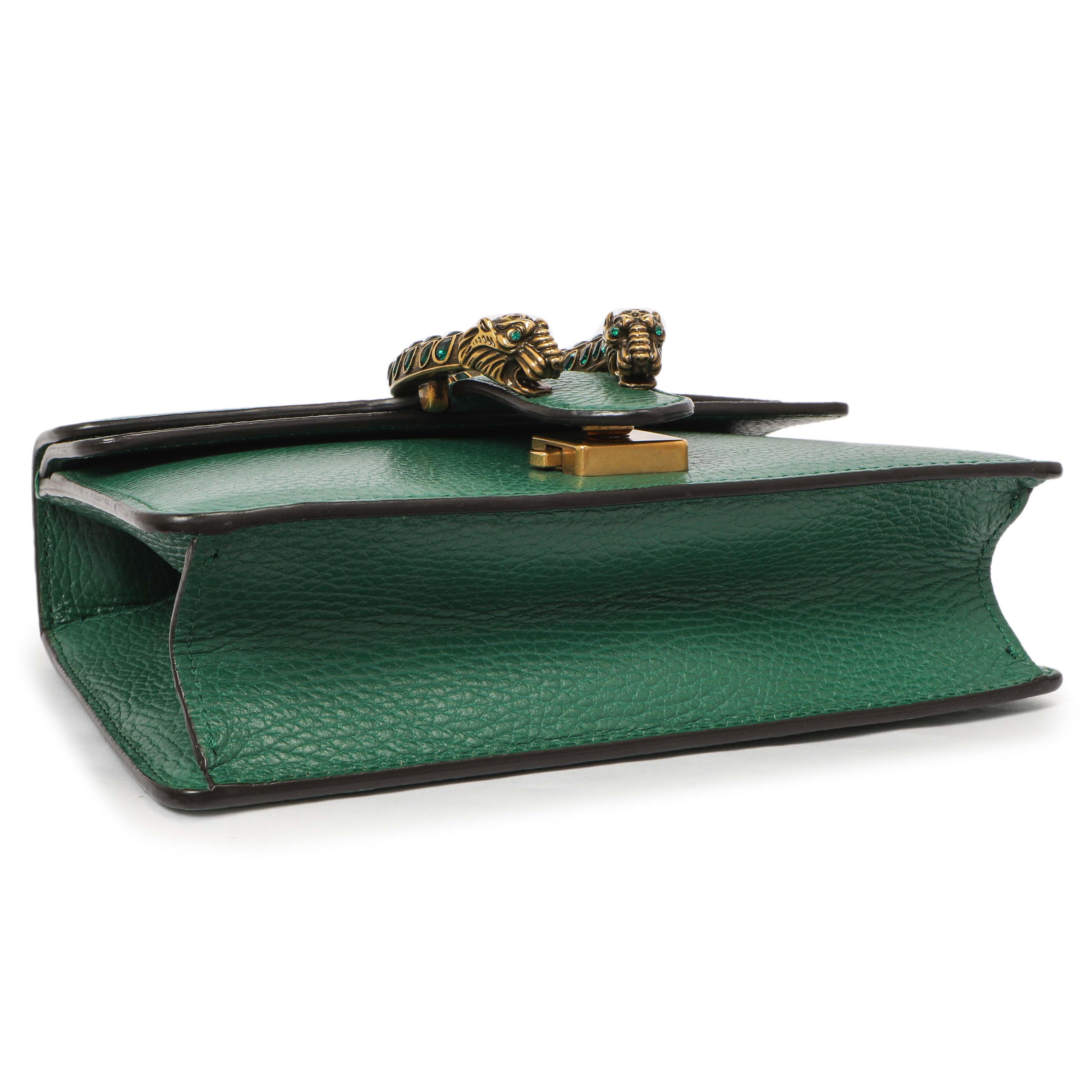 Gucci Emerald Calfskin Mini Dionysus Shoulder Bag