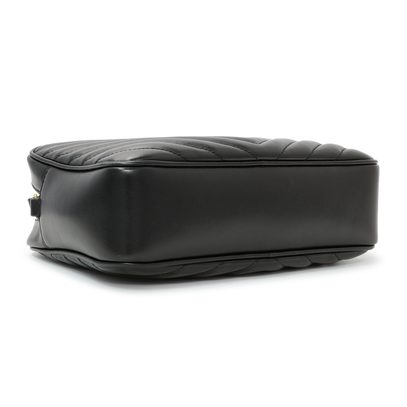Saint Laurent Black Calfskin Matelasse Monogram Lou Camera Bag