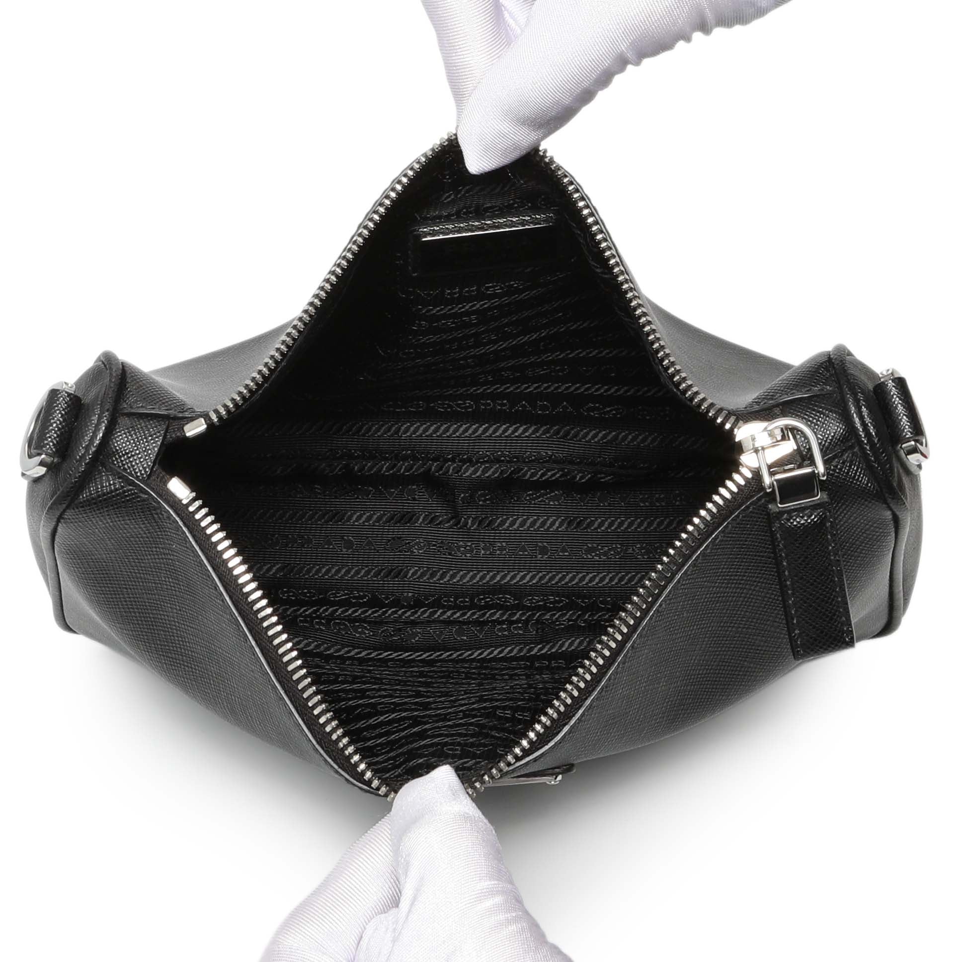 Prada Black Saffiano Travel Crossbody Bag