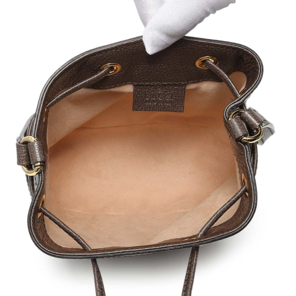 Gucci GG Supreme Monogram Web Mini Ophidia Bucket Bag