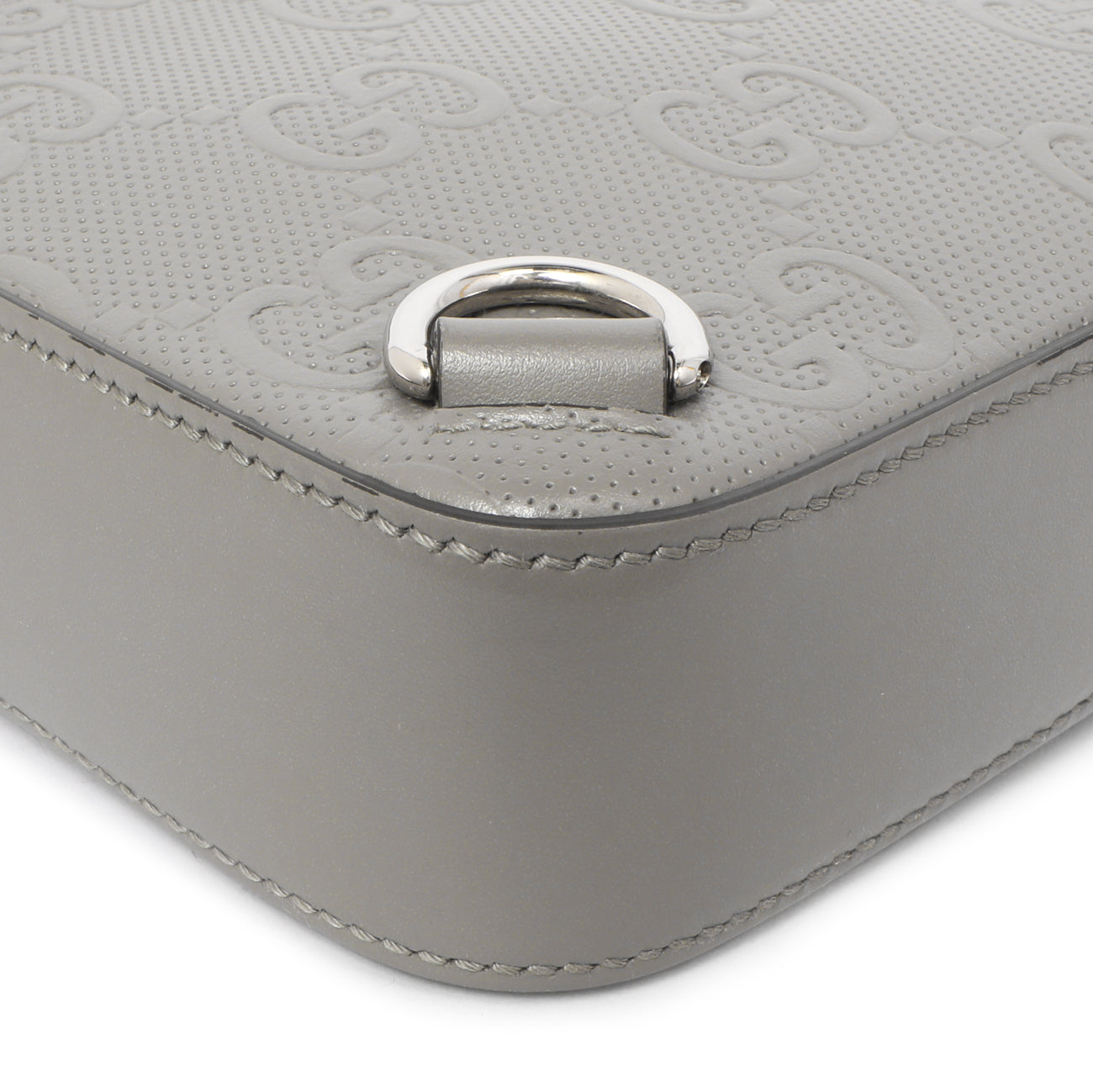 Gucci Grey Calfskin GG Tennis Embossed Sling Backpack