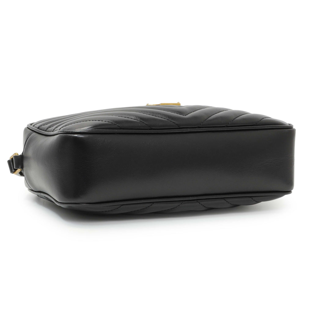 Saint Laurent Black Calfskin Matelasse Monogram Lou Camera Bag