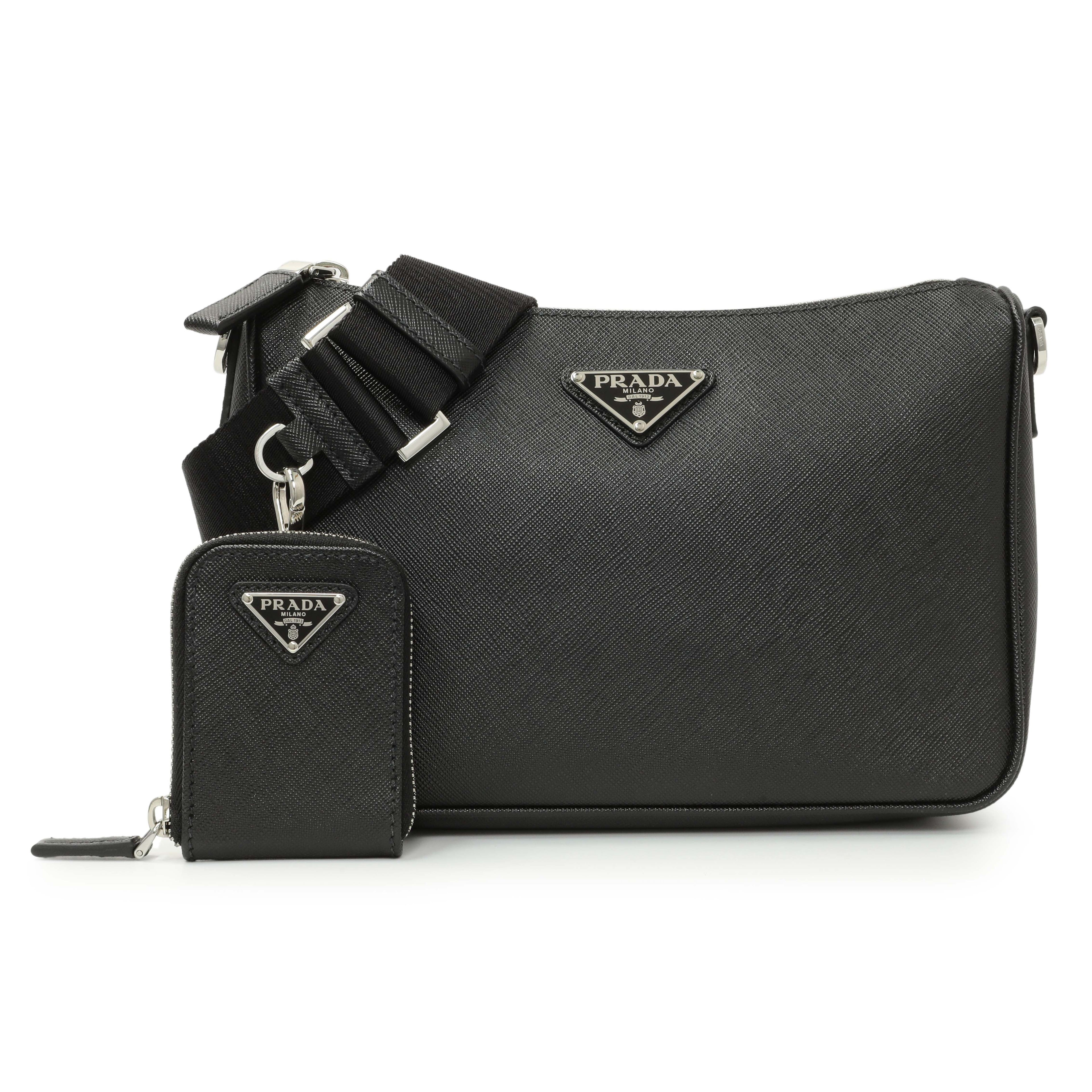 Prada Black Saffiano Travel Crossbody Bag