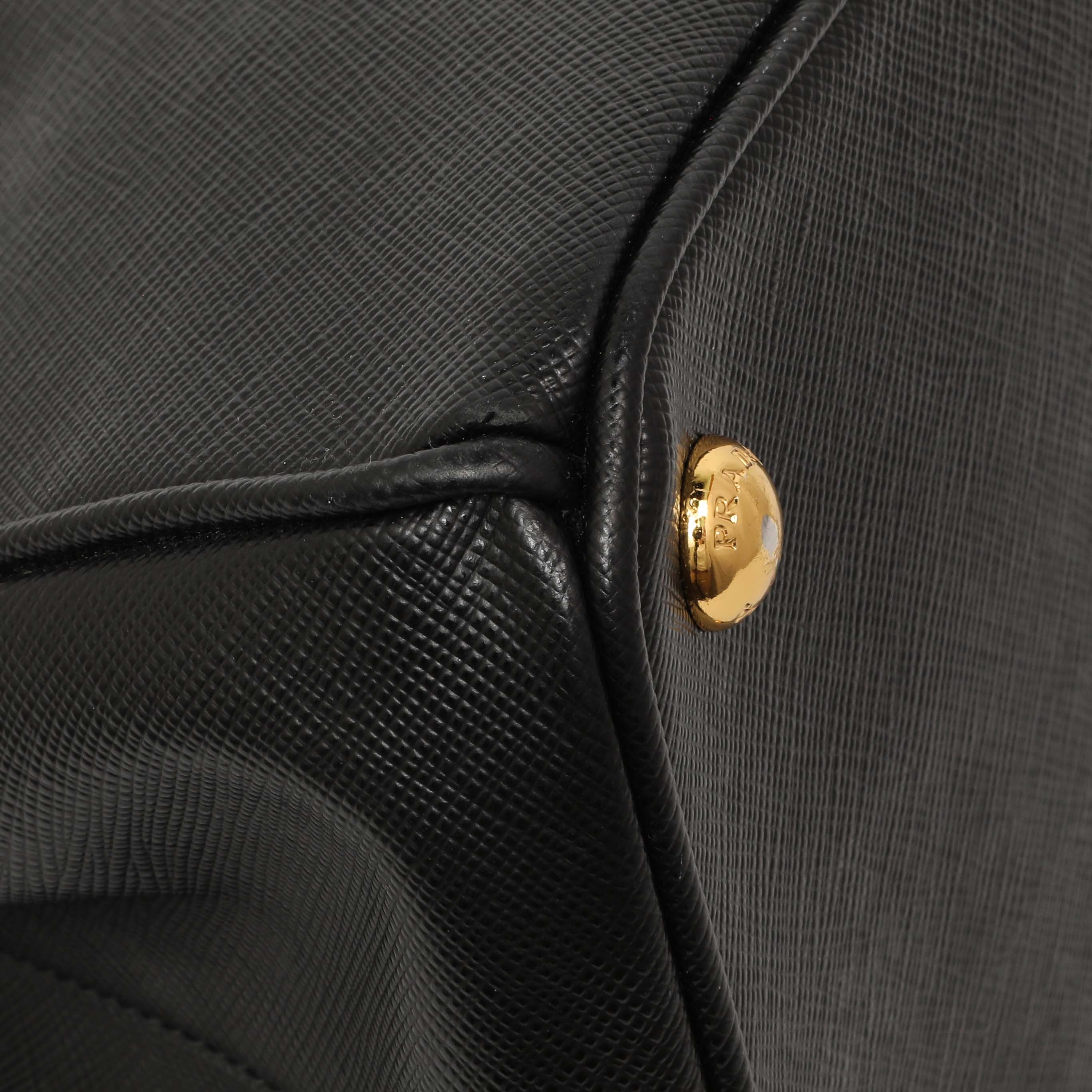 Prada Black Saffiano Small Galleria Double Zip Tote