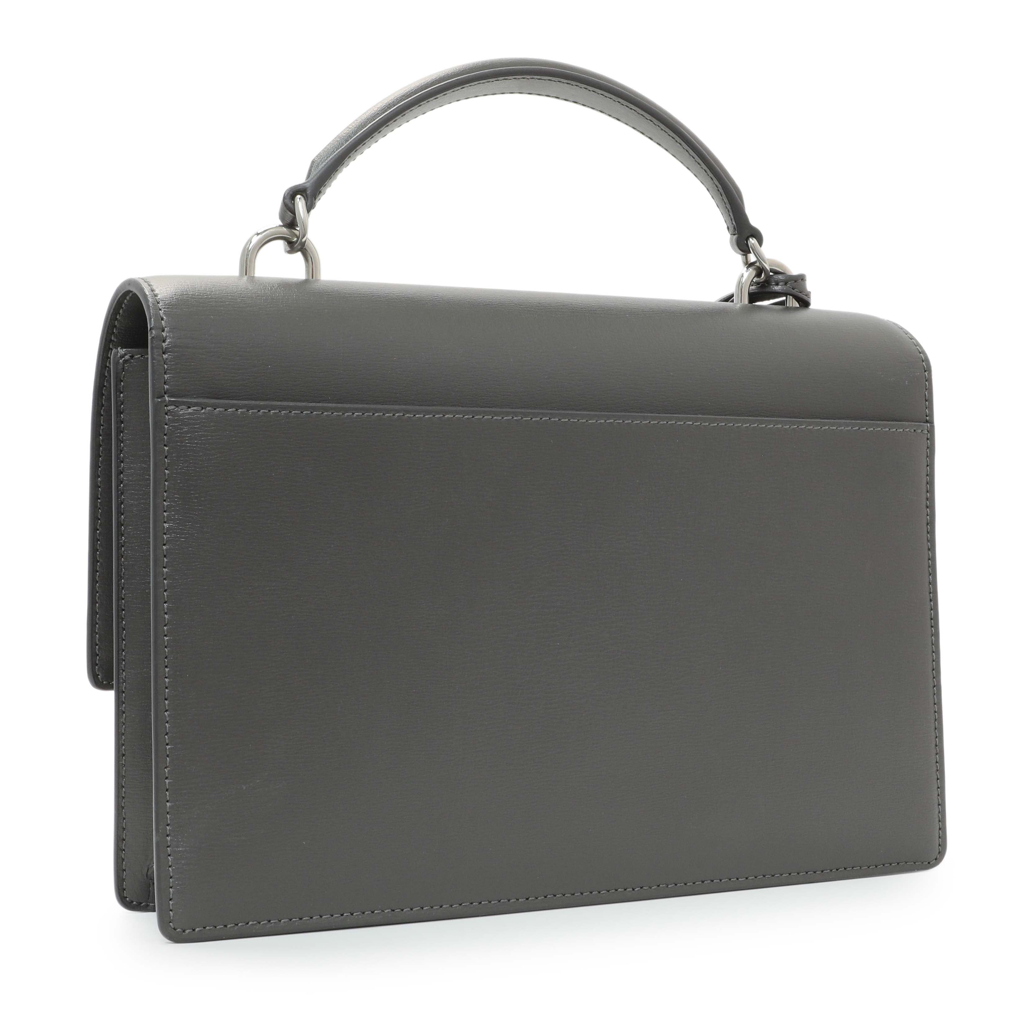 Saint Laurent Grey Calfskin Medium Monogram Sunset