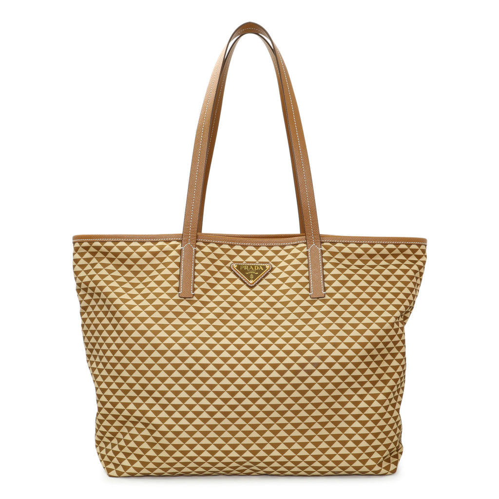 Prada Re-Nylon Saffiano Triangolo Symbole Shopping Tote