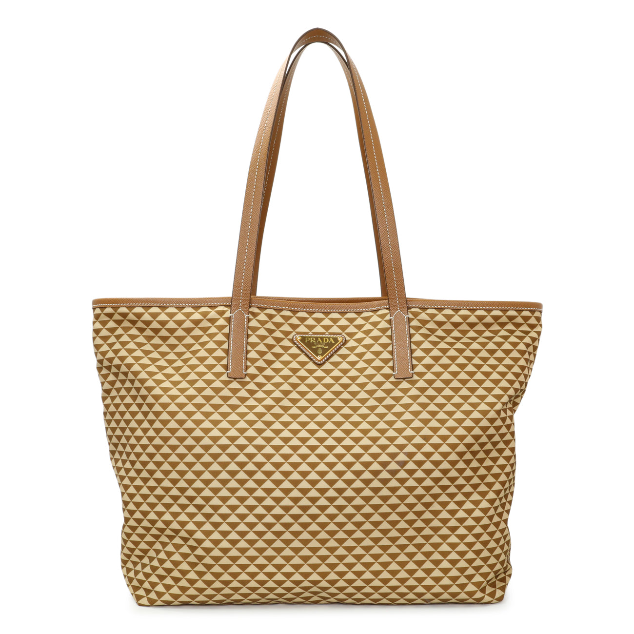Prada Re-Nylon Saffiano Triangolo Symbole Shopping Tote