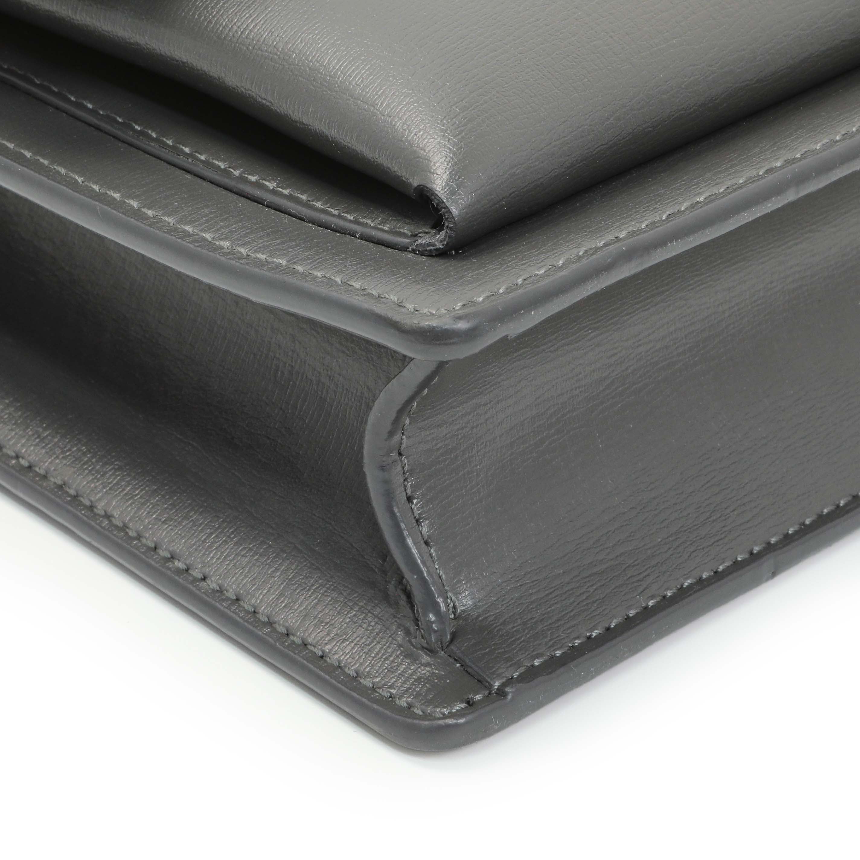 Saint Laurent Grey Calfskin Medium Monogram Sunset