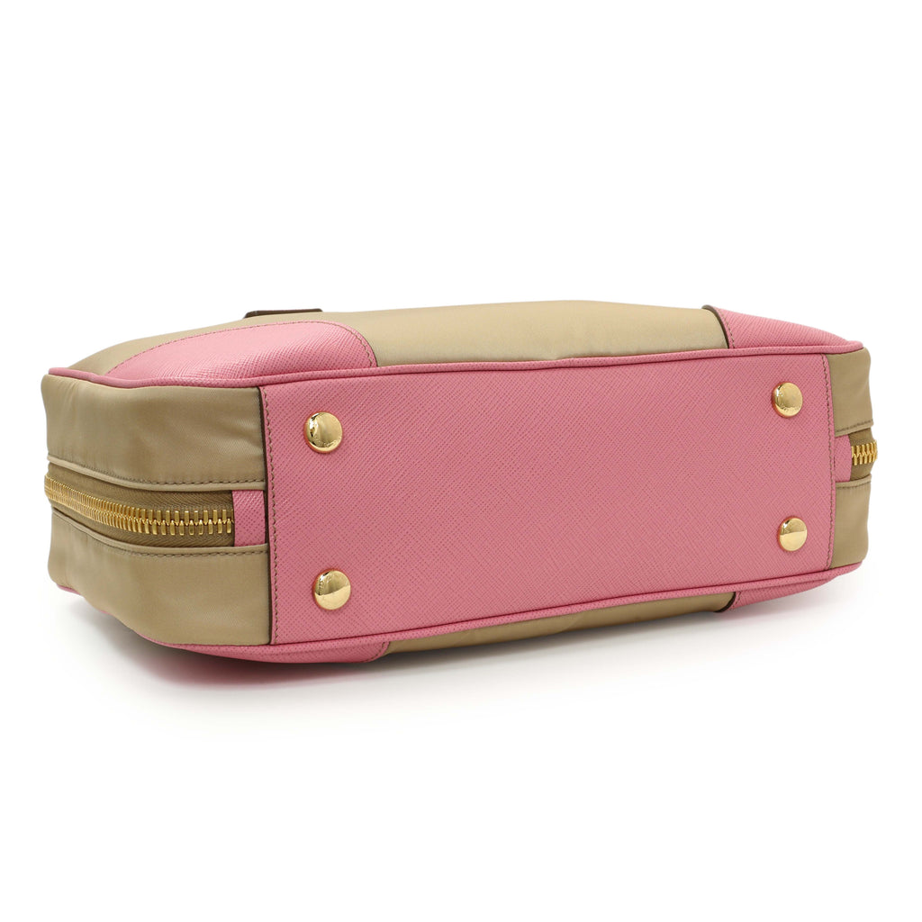 Prada Camel Re-Nylon Saffiano Medium Re-Edition 1978 Tote