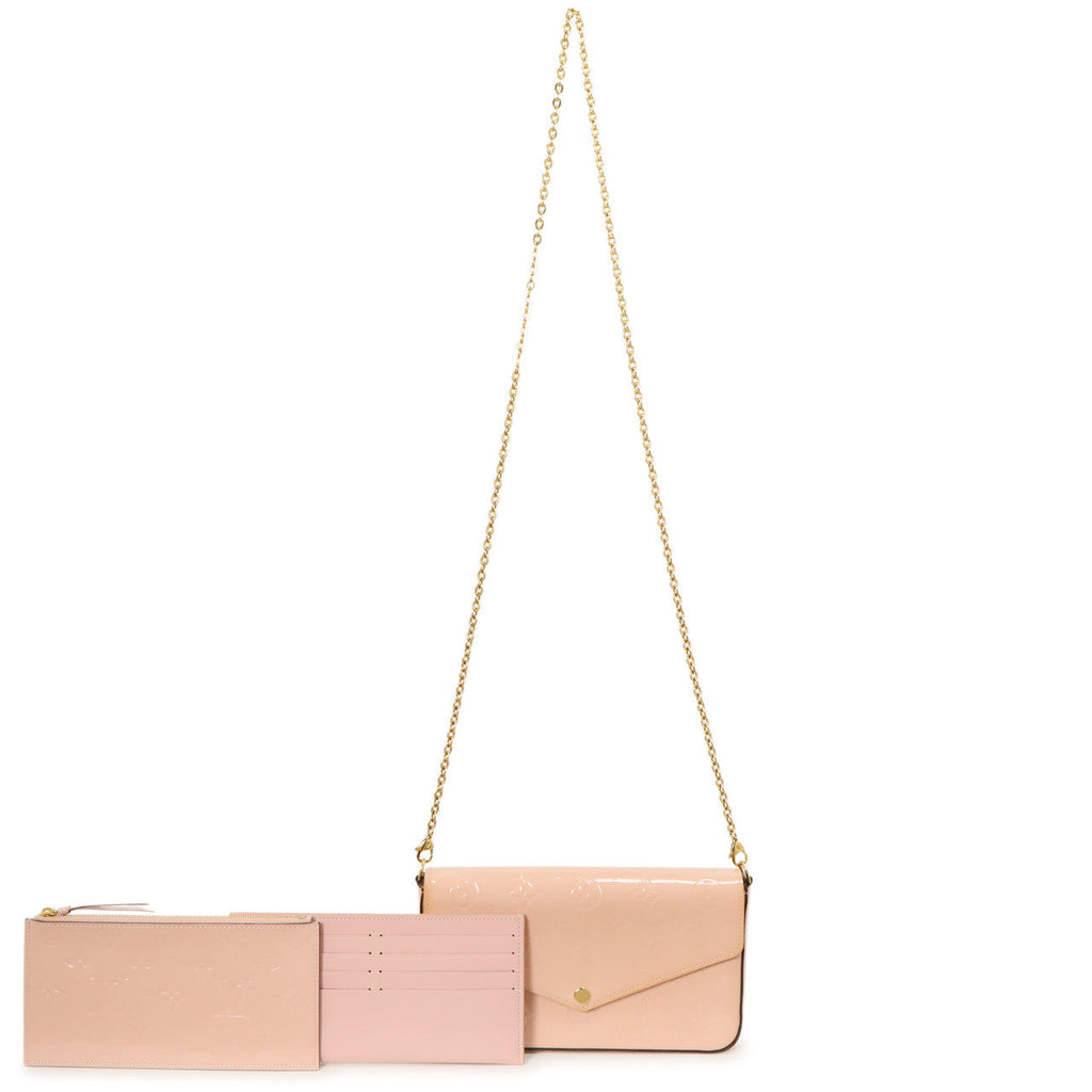 Louis Vuitton Rose Ballerine Vernis Pochette  Felicie