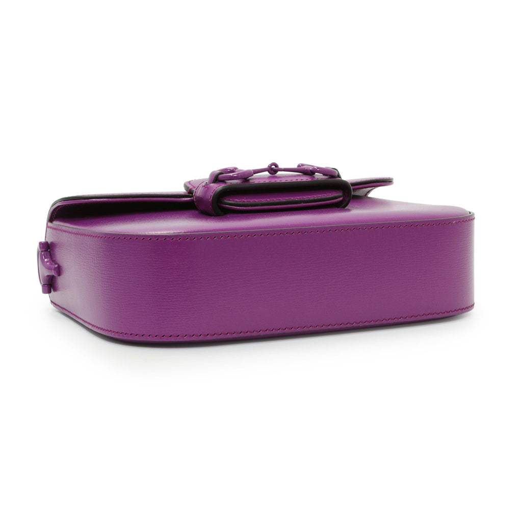 Gucci Purple Calfskin Horsebit 1955 Small Shoulder Bag