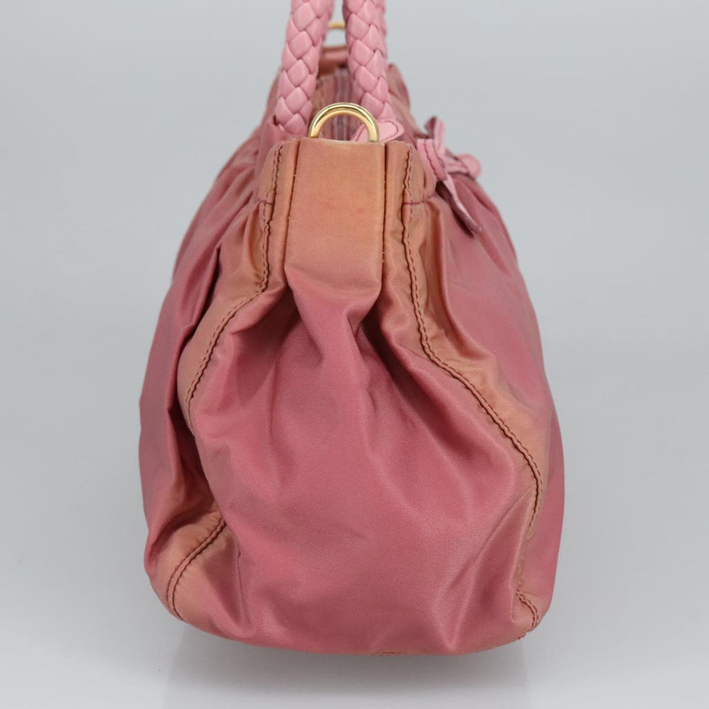 PRADA Hand Bag Nylon 2way Pink Gold 100093