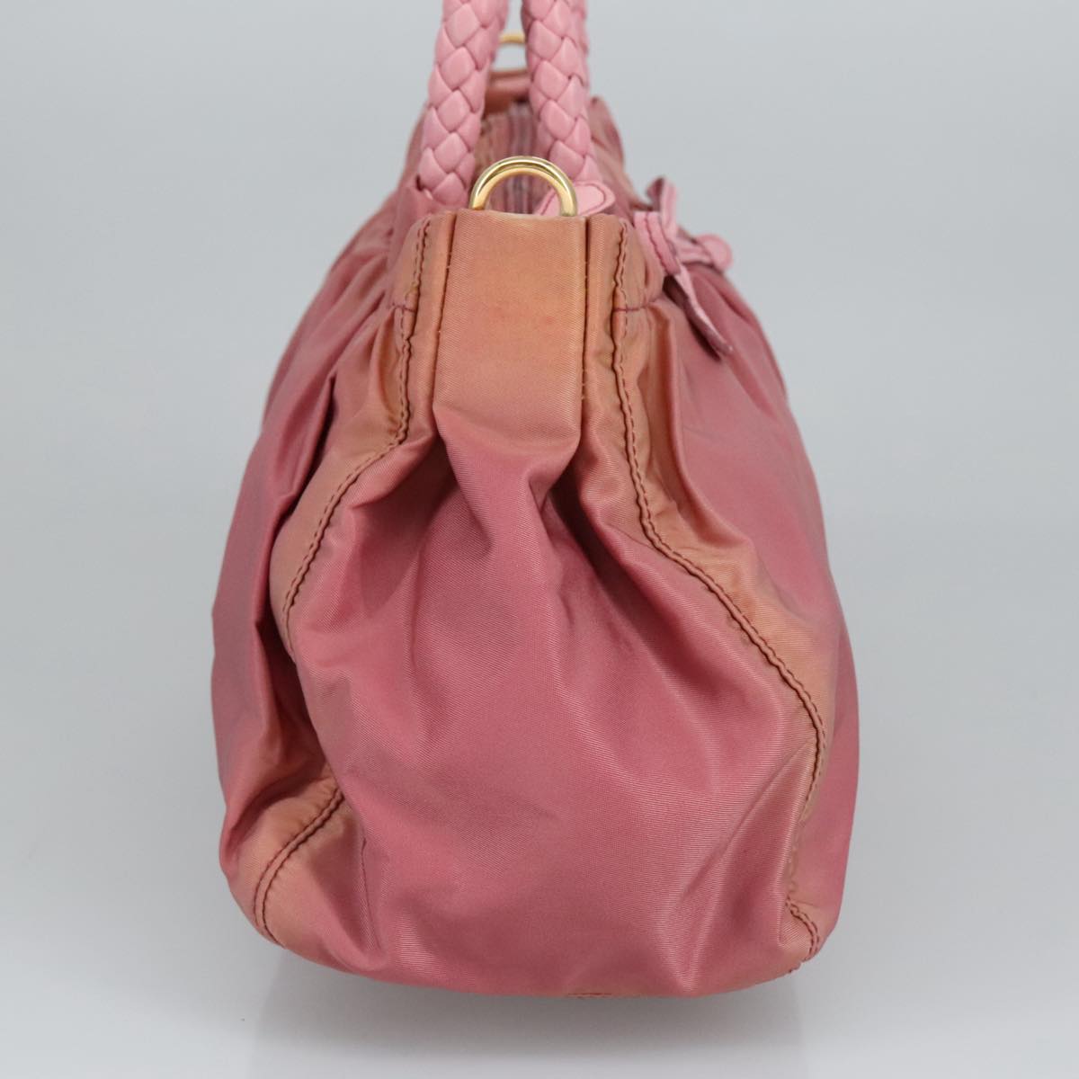 PRADA Hand Bag Nylon 2way Pink Gold 100093