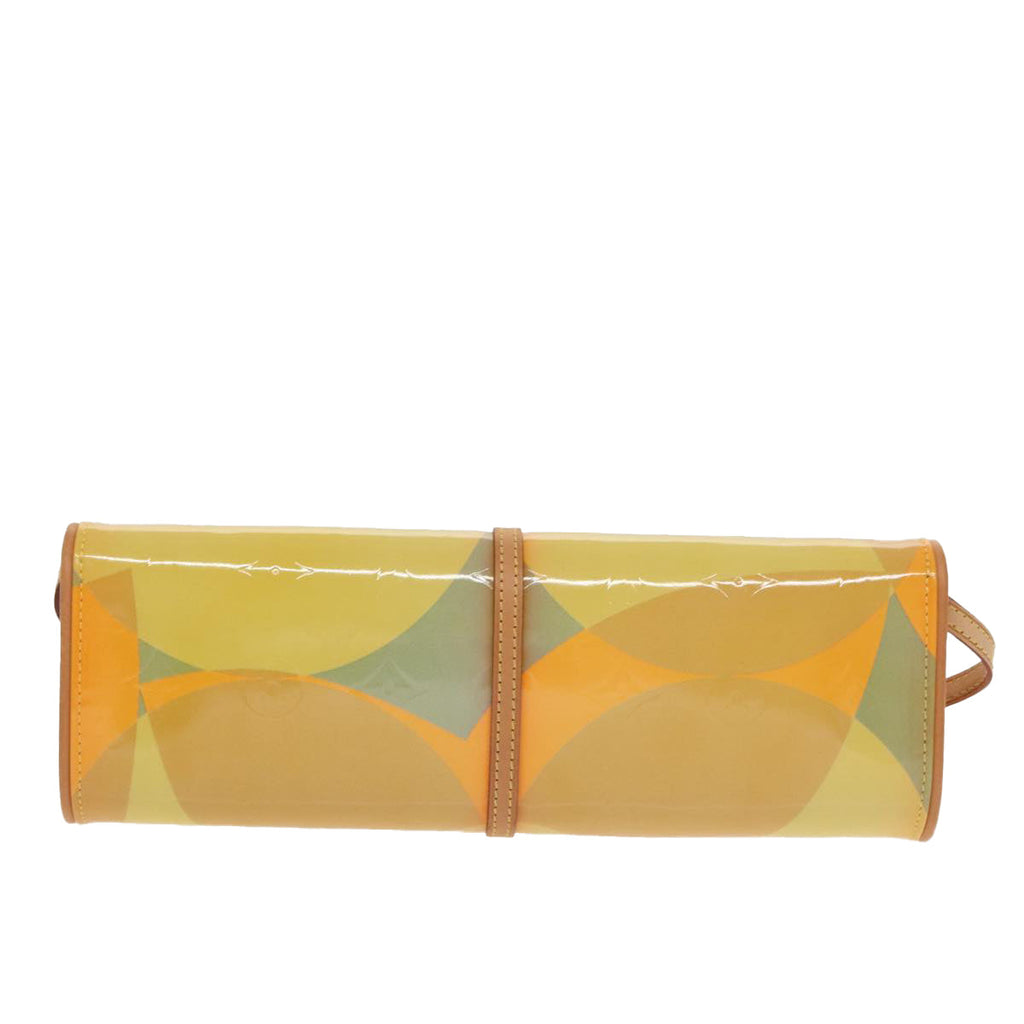 LOUIS VUITTON Monogram Vernis Pochette Fleur Bag Yellow M91118 LV 100844V