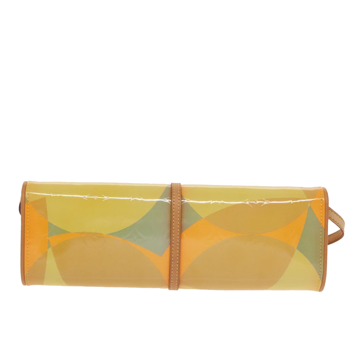 LOUIS VUITTON Monogram Vernis Pochette Fleur Bag Yellow M91118 LV 100844V