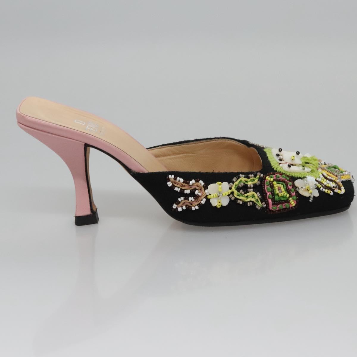 FENDI High Heels Canvas 35 1/2 Pink 101094