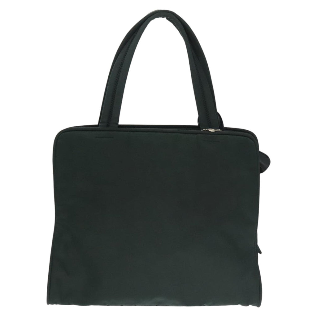 PRADA Hand Bag Nylon Green Silver 101284
