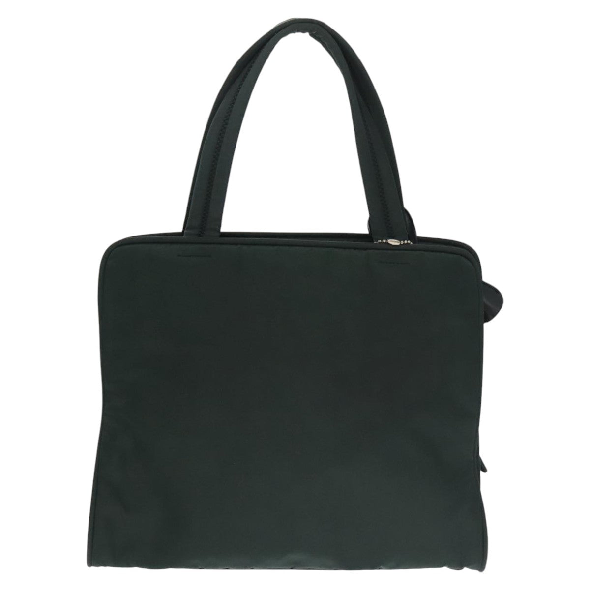PRADA Hand Bag Nylon Green Silver 101284